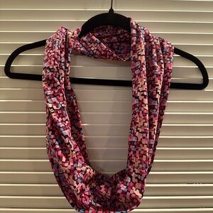 Infinity scarf pink multicolored